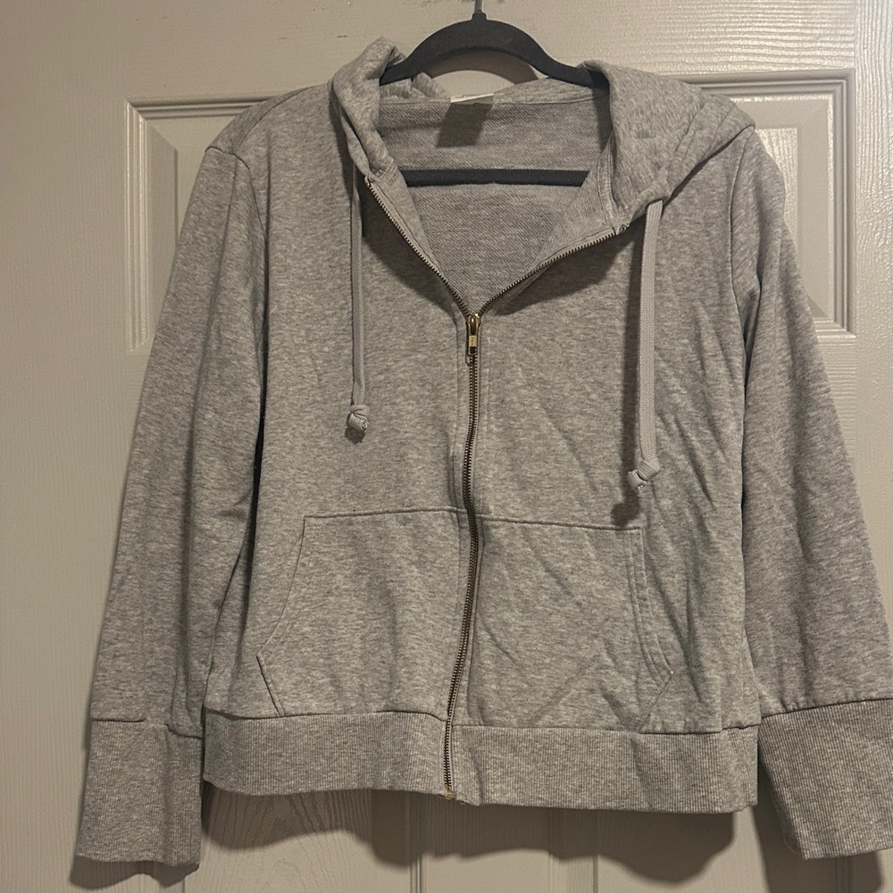 Cielo Light Gray Women's Zip-Up Hoodie